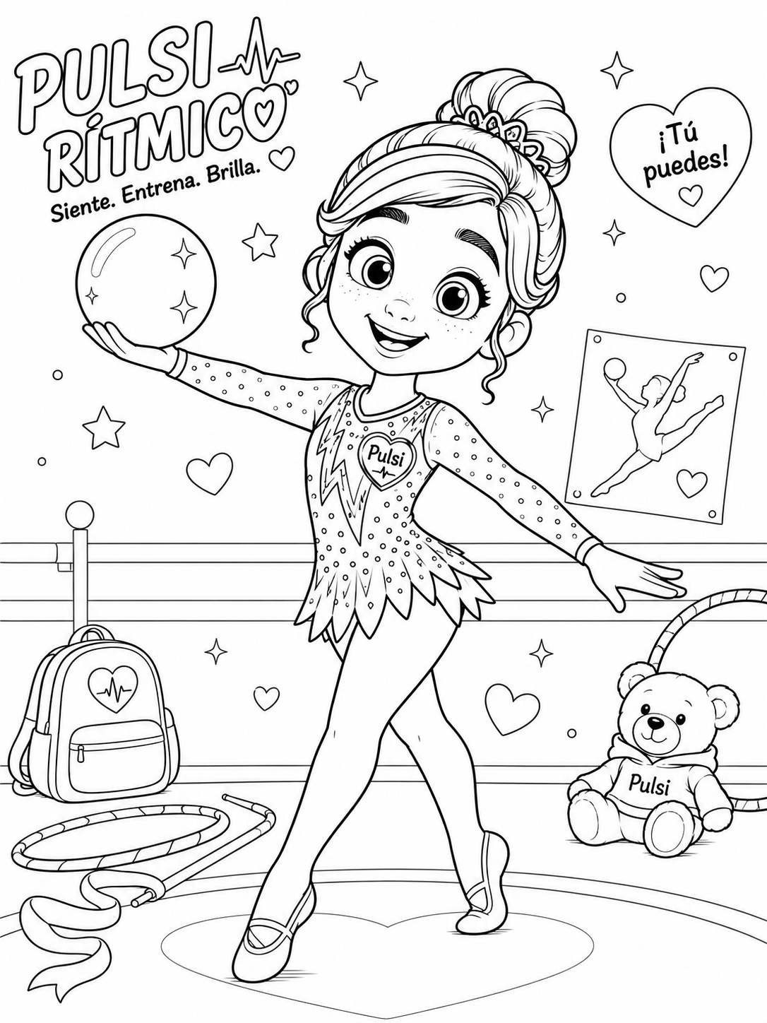 Dibujo imprimible de Pulsi para colorear
