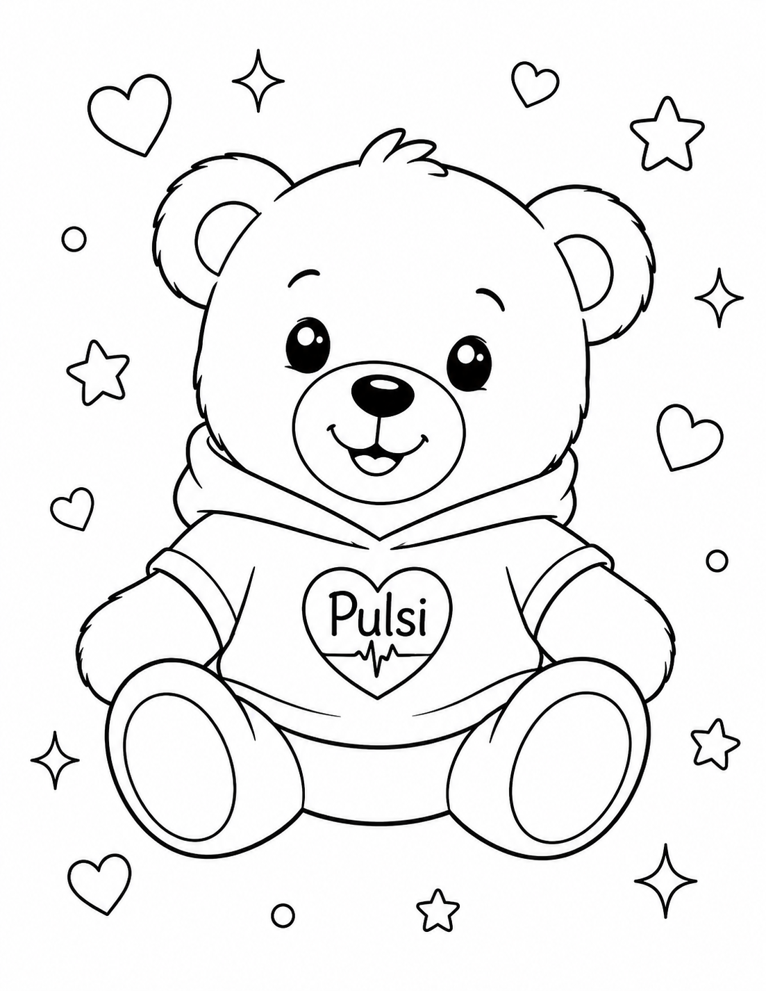 Dibujo imprimible de Pulsi para colorear