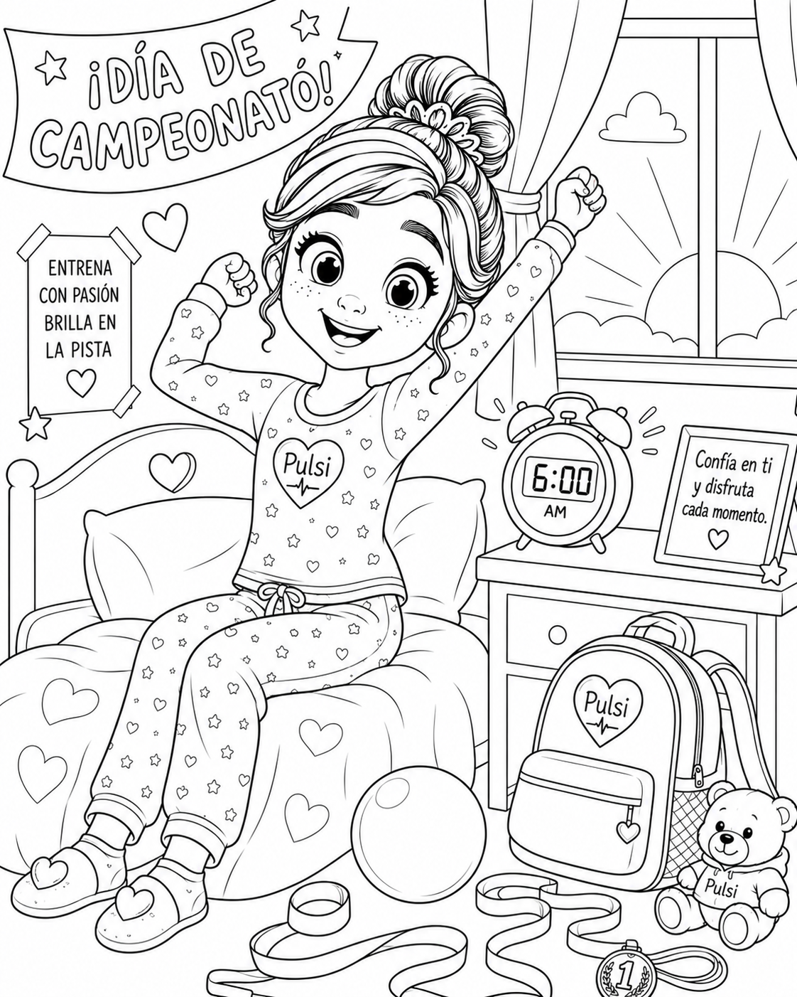 Dibujo imprimible de Pulsi para colorear
