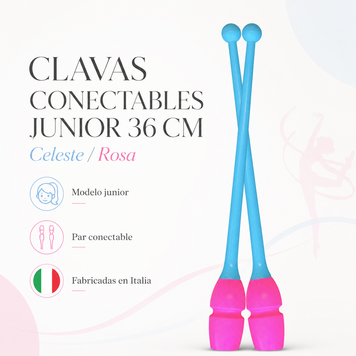 Clavas conectables Pastorelli Junior bicolor de 36 cm