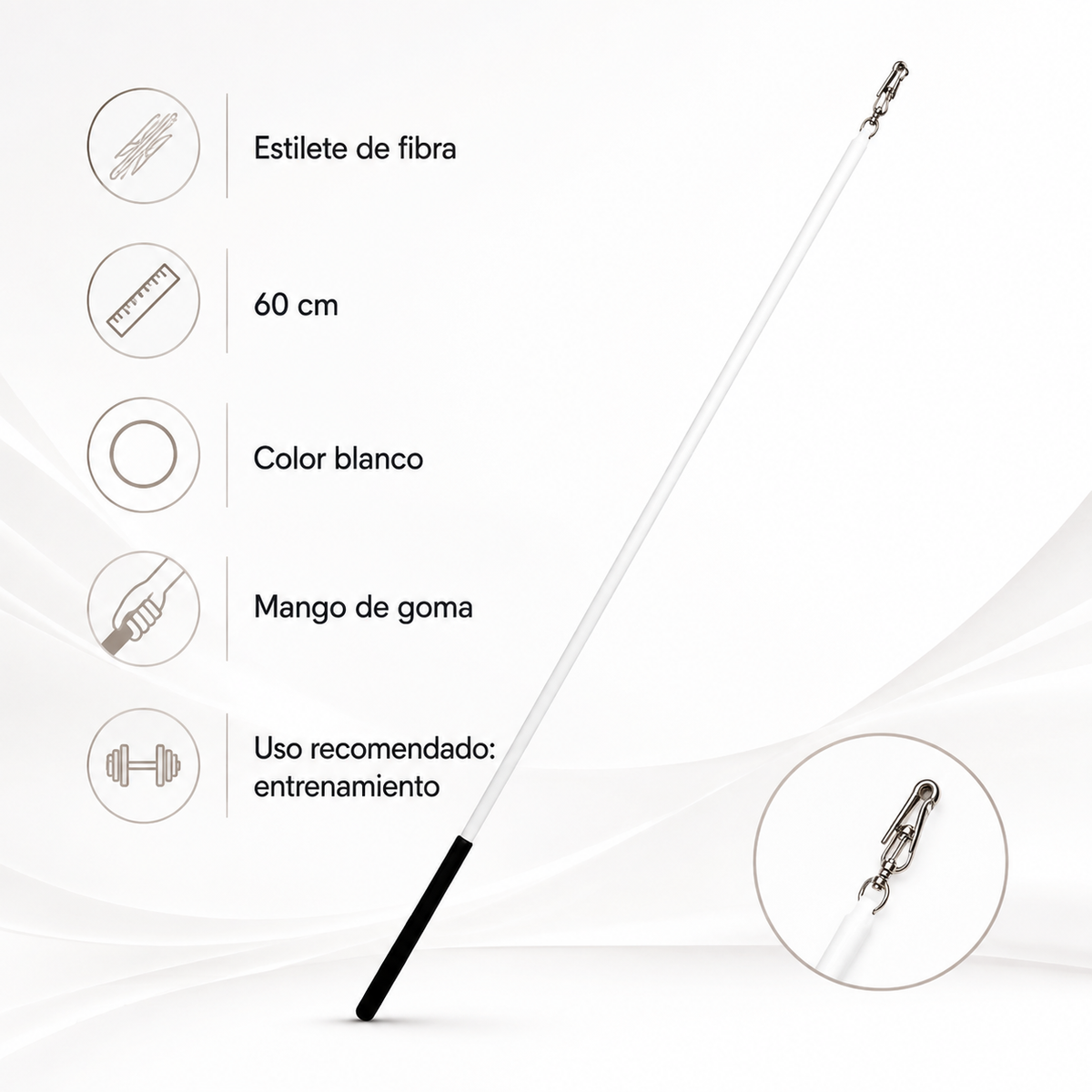 Estilete de Fibra TJ Top 60 cm – Blanco