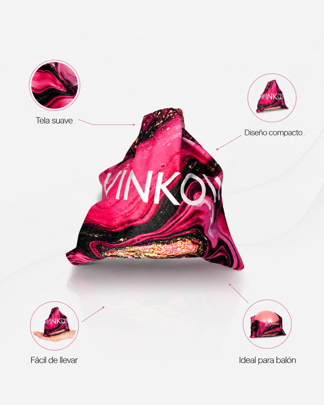 Funda de Balón VINKOVA Volcano Rose para Gimnasia Rítmica