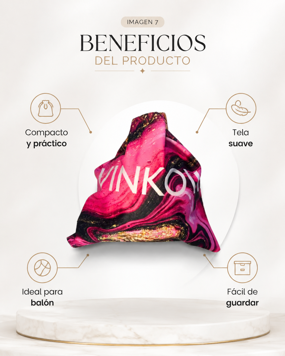 Funda de Balón VINKOVA Volcano Rose para Gimnasia Rítmica