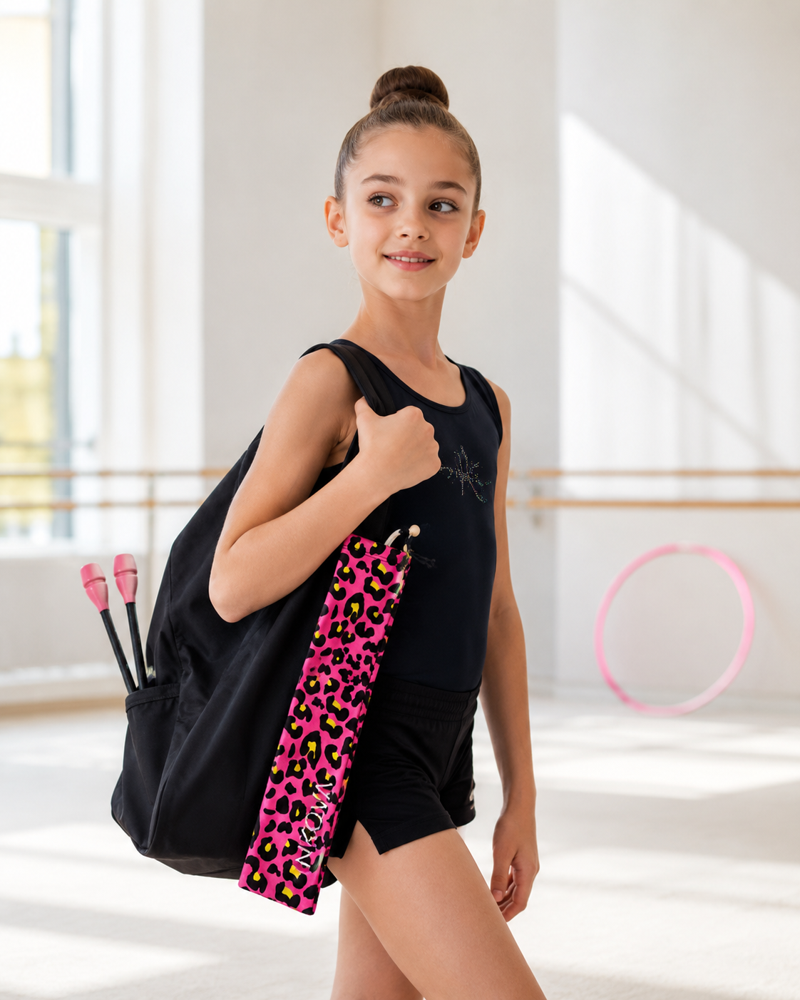Funda de Clavas VINKOVA Pink Cheetah para Gimnasia Rítmica