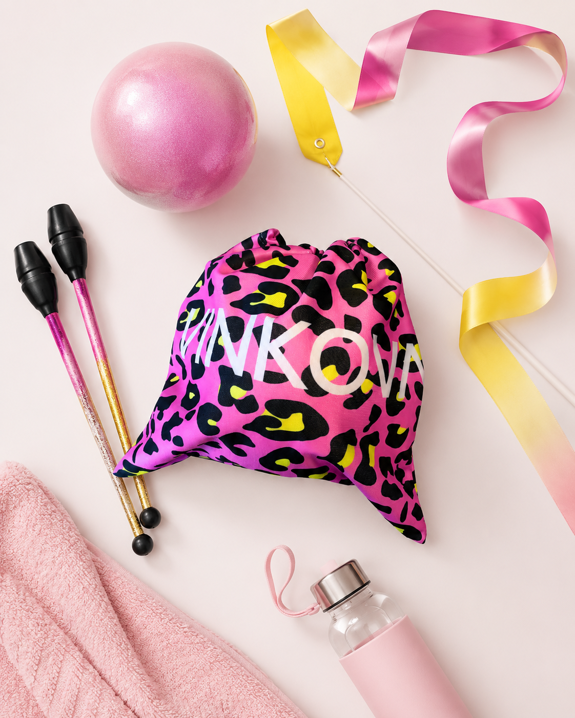 Funda de Balón VINKOVA Pink Cheetah para Gimnasia Rítmica
