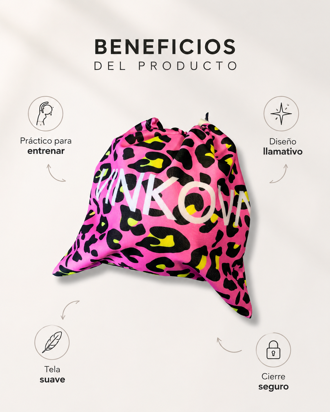 Funda de Balón VINKOVA Pink Cheetah para Gimnasia Rítmica