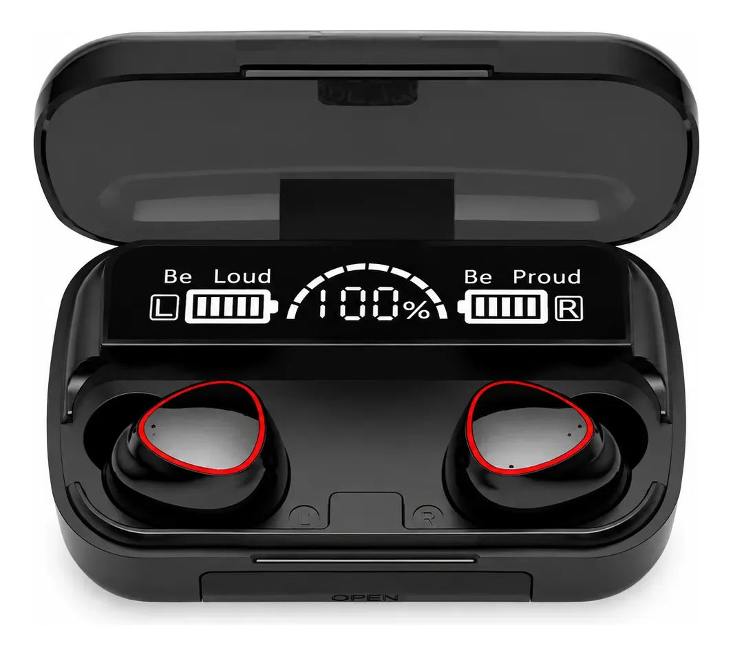 Audífonos Inalámbricos Bluetooth V5.1 M10 Powerbank 2000 Negro