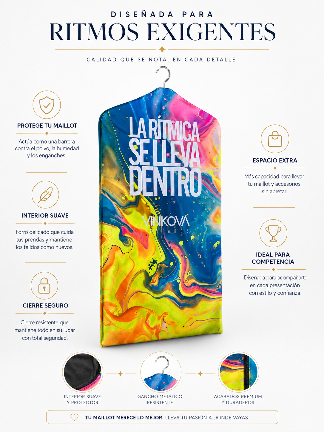 Funda de Vestuario VINKOVA Roxy para Gimnasia Rítmica