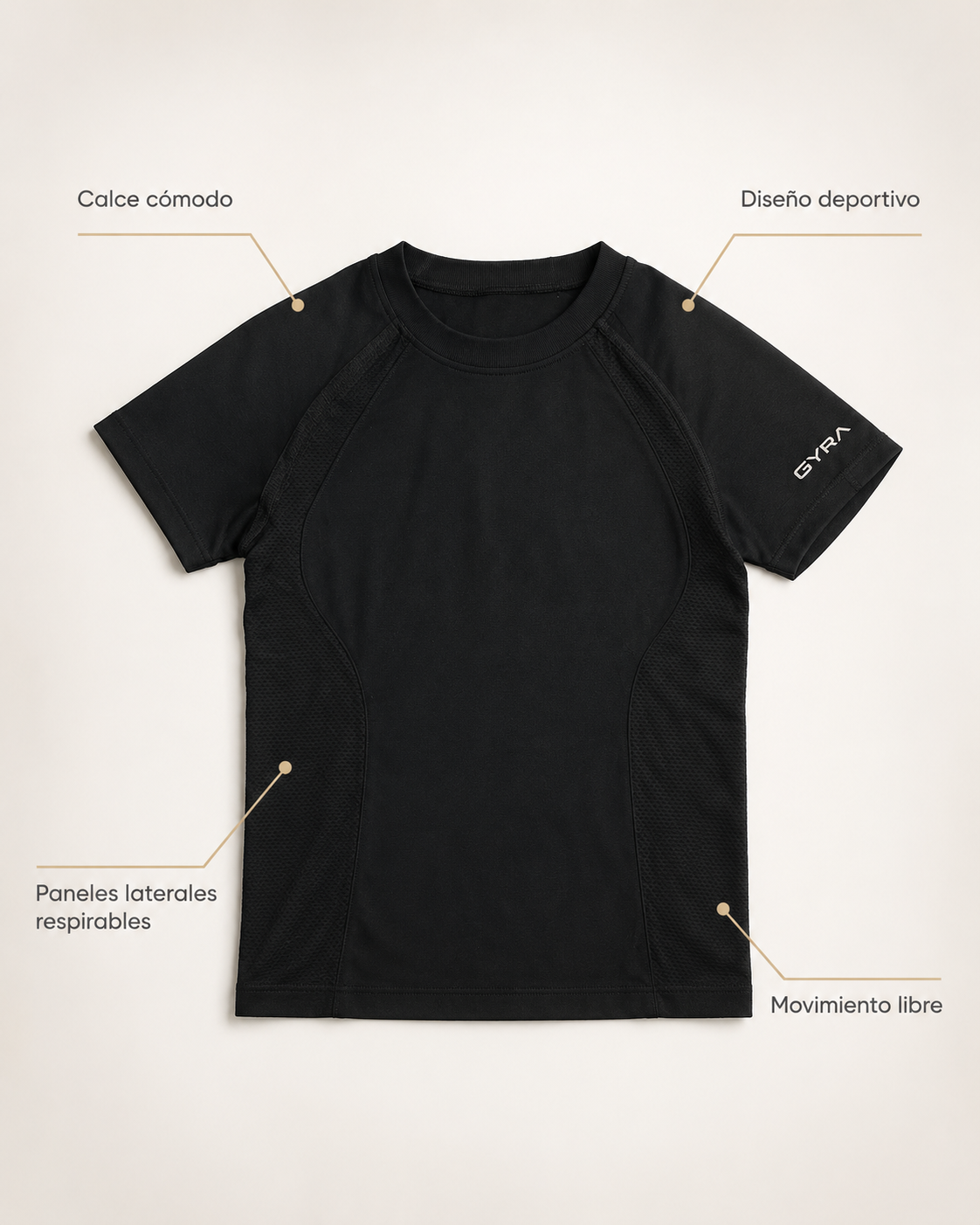 Polera Deportiva GYRA Elasticada para Gimnasia Rítmica