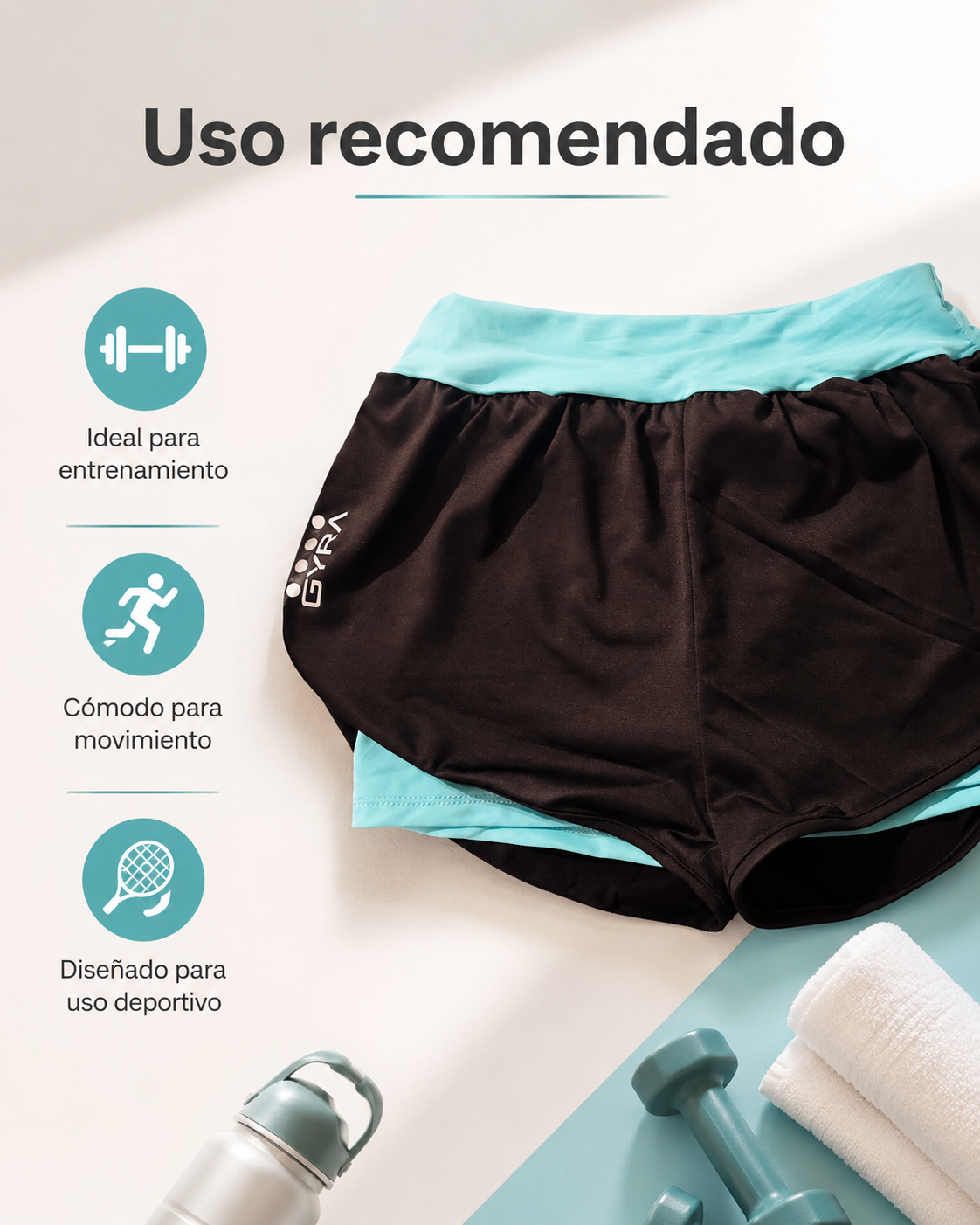 Pantalón Corto GYRA Sport para Gimnasia Rítmica