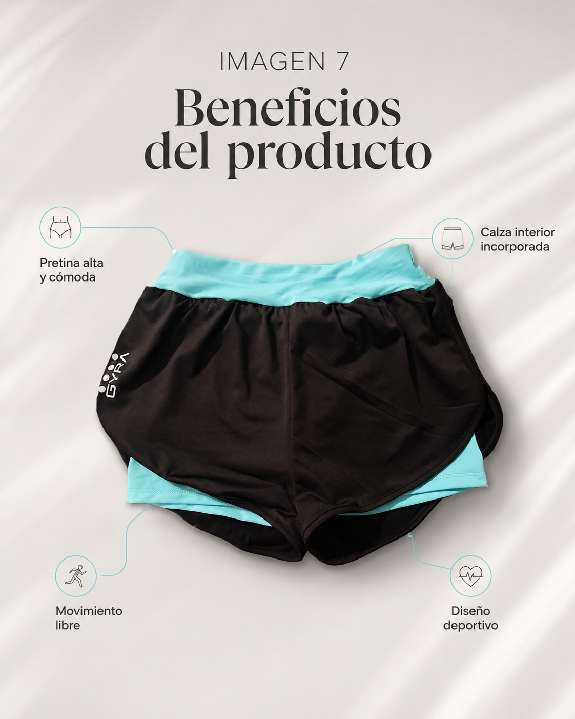 Pantalón Corto GYRA Sport para Gimnasia Rítmica