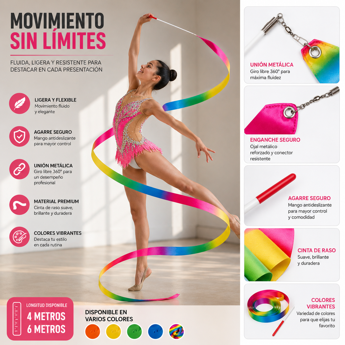 Cinta de Entrenamiento para Gimnasia Rítmica - Pulso Rítmico