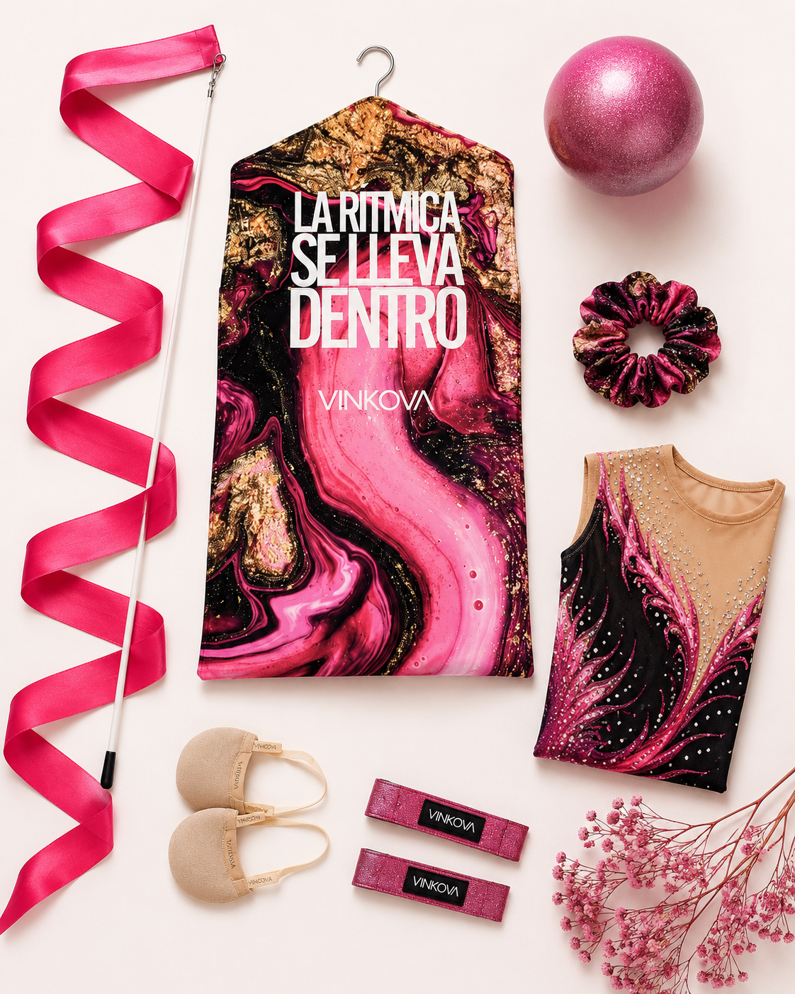 Funda de Vestuario VINKOVA Volcano Rose para Gimnasia Rítmica