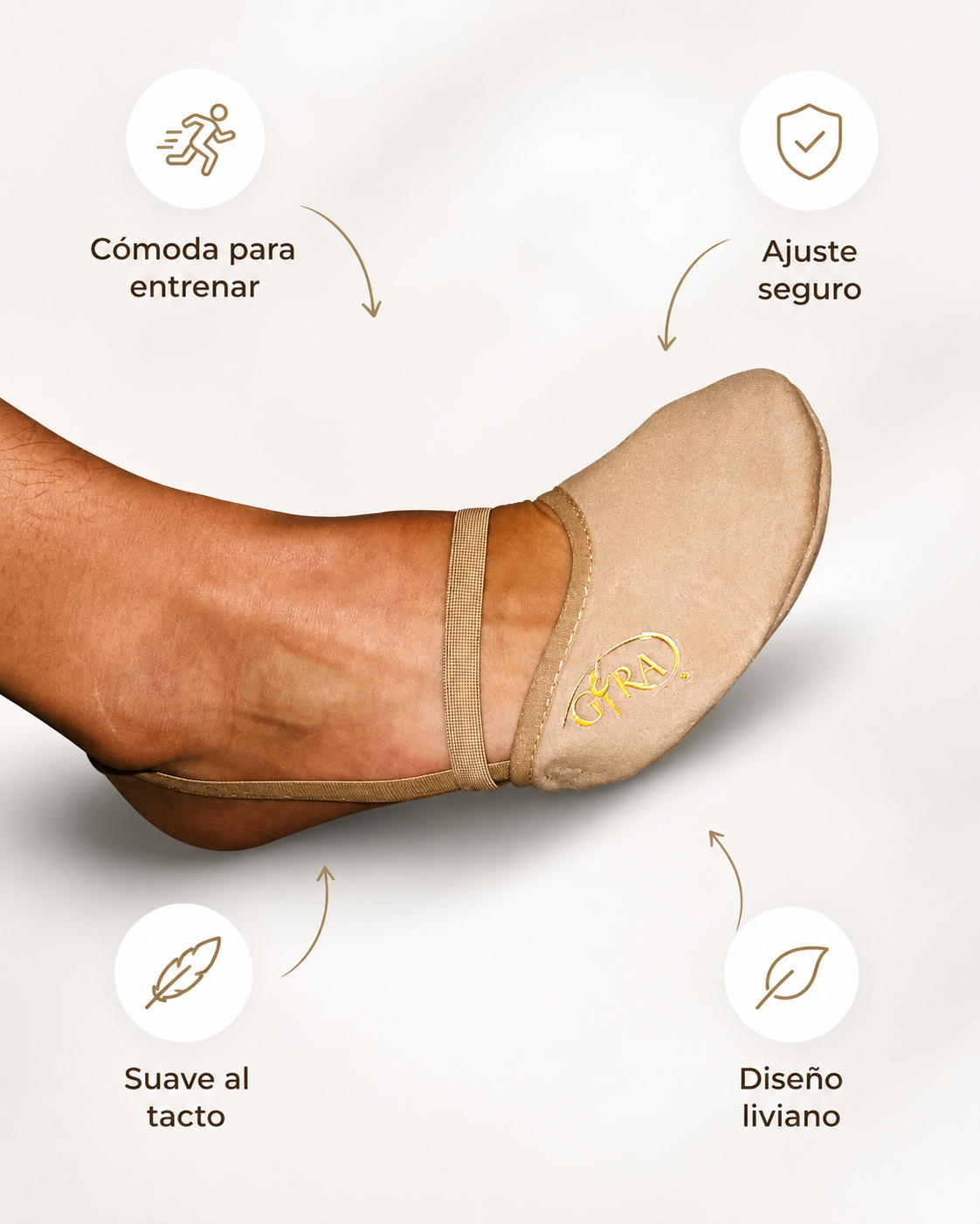 Puntillas de Microfibra Premium GYRA para Gimnasia Rítmica