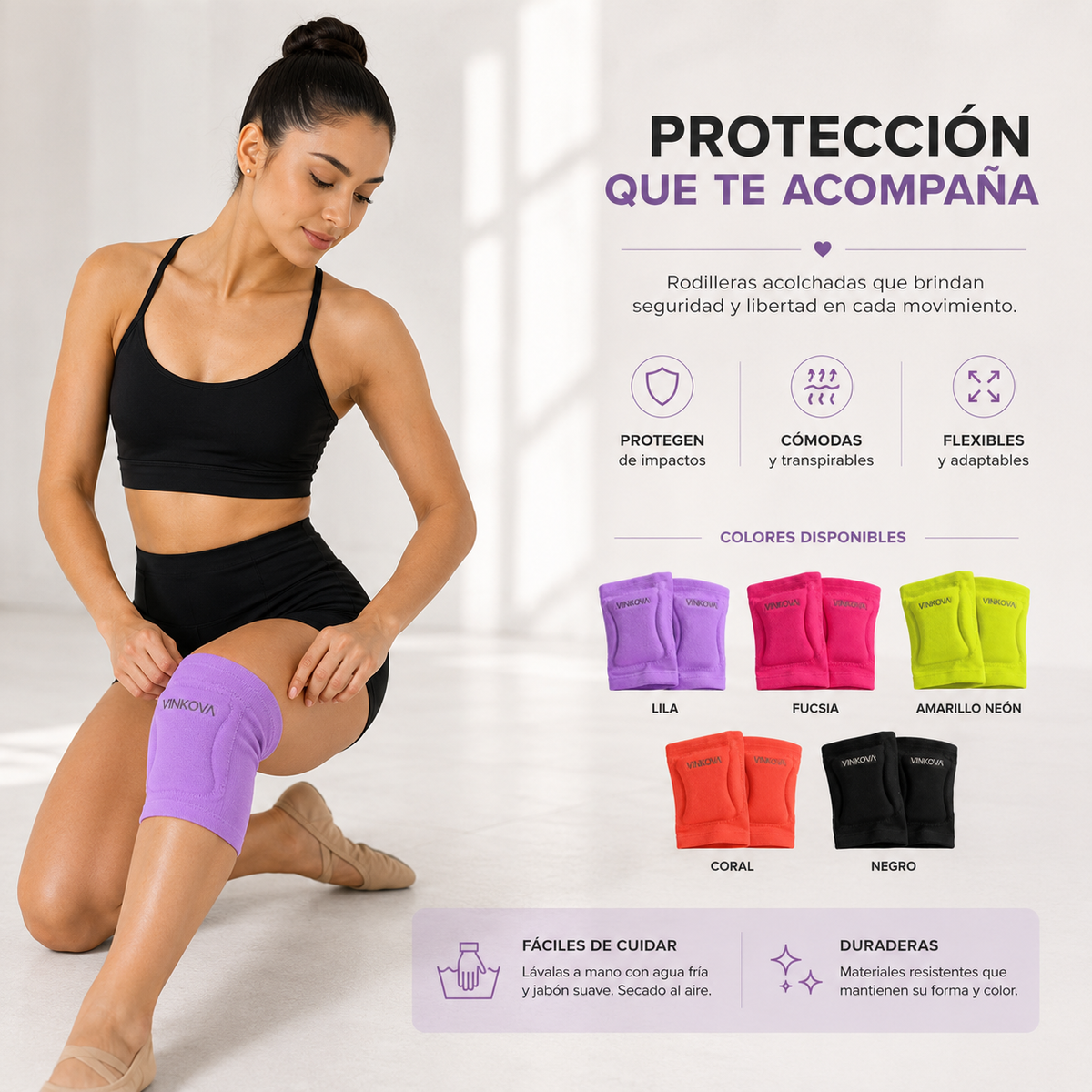 Rodilleras VINKOVA para Gimnasia Rítmica