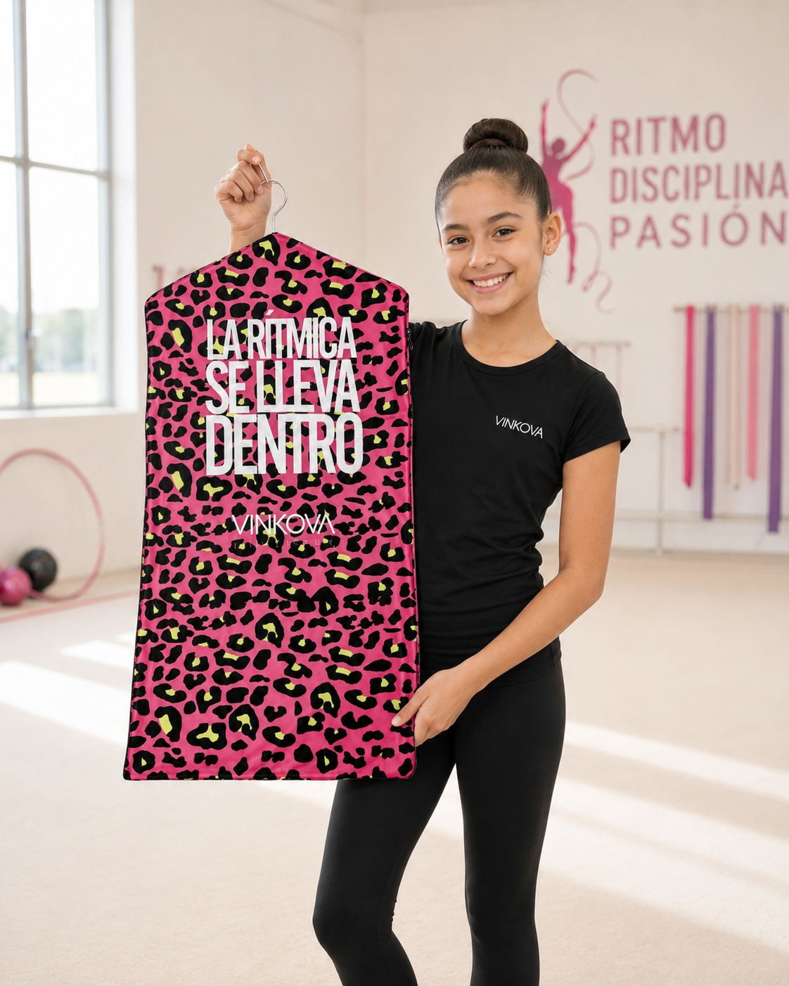 Funda de Vestuario VINKOVA Pink Cheetah para Gimnasia Rítmica